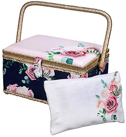 SINGER Large Sewing Basket - Modern Floral Print