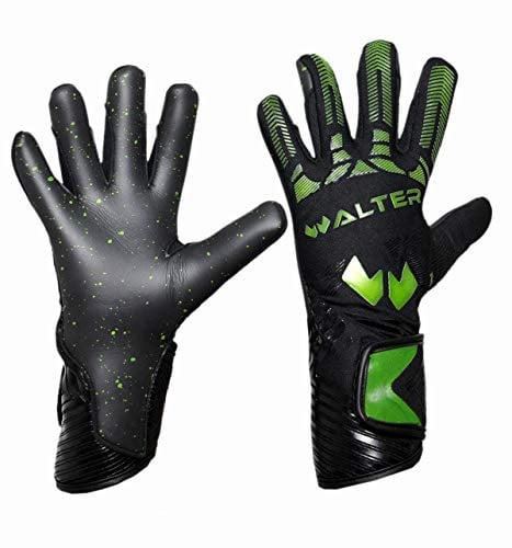 WALTER Guanti da Portiere Modello Partner (7, Black-Green Neon)