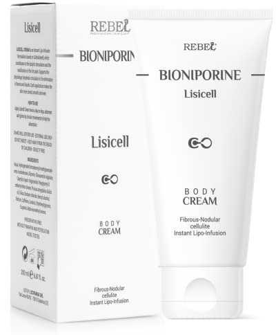 Lisicell Anti-Cellulite-Creme, speziell zur Behandlung von fibröser und sklerotischer Cellulite, wirkt auf Fettpolster, verbessert die Mikrozirkulation – 200 ml