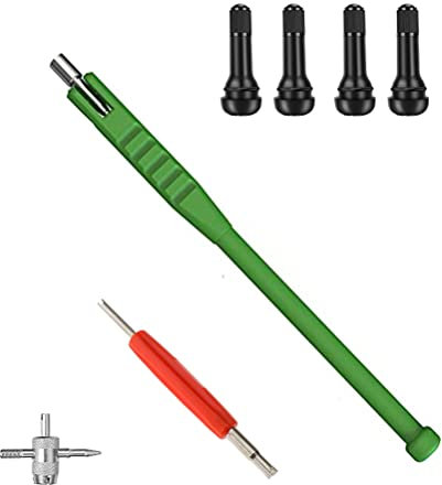 Sayago Ventileinzieher Autoventil schlüssel Ventilhebel Reifenwerkzeug Kunststoff-Reifen-Ventilheber 4-Wege-Ventil Werkzeug Doppelkopf-Ventilkern-Entferner