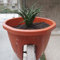 REPLOOD Vaso Flora da Balcone per Ringhiera Tondo Diametro 30cm Capacità 7.5 Litri Fioriera da Ringhiera interno ed esterno 30 x 30 x h24cm (Terracotta)