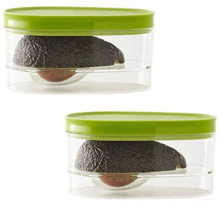 Dacvgog 2 Packungen Avocado-Aufbewahrung, Avocado-Halterung, Avocado-Behälter, um Avocado-Kühlung während der frisch zu halten