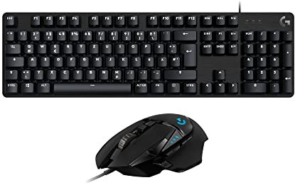 Logitech G502 HERO Gaming-Maus mit Kabel + G413 SE mechanische Gaming-Tastatur in Standardgröße, HERO 25K, 11 programmierbare Tasten, Beleuchtete Tasten,Tactile Switches, Anti-Ghosting - Schwarz
