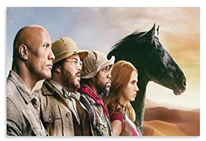 NANXIANG Jumanji Filmposter Dschungel Abenteuer Komödie 1 Kunstwerke Bild Druck Poster Wandkunst Gemälde Leinwand