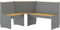 Bussandri Exclusive - Eckbank 151 cm Honigbraun und Grau Massivholz Kiefer