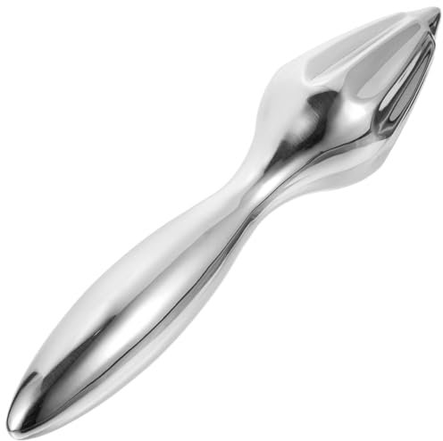 PACKOVE Stainless Steel Lemon Reamer and Citrus Juicer - Manual Hand Press for Orange, Kiwi, Grapefruit - Metal Cone Squeezer