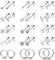 FIOROYAL 15 Paar Ohrstecker Set Kreolen Creolen Ohrringe für Damen 14K Vergoldeter Flat Piercing Ohr Zirkonia Ball Helix Piercings Medizinische Ohrstecker Silber für Mädchen