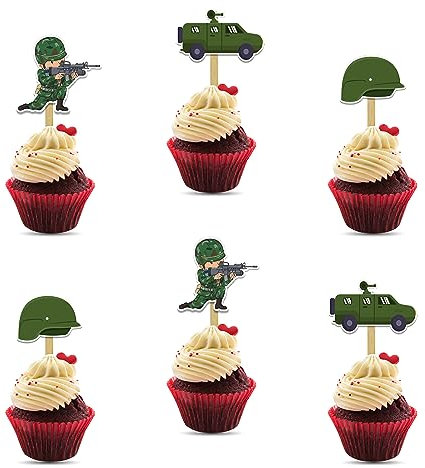 Seyal® Coole Army Trops Cupcake-Topper