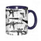 Tasse Mug,Pistolen und Revolver,Kaffeetasse - Kaffeebecher mit Fassungsvermögen von 330 ml