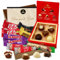 Cajita Regalo VIP ORIGINAL con Caja Roja de Nestlé y 14 Bombones y Chocolates Toblerone, Kit Kat, Galletas Lotus Biscoff, Huesitos y Chocolate · Día de la Madre · Con Tarjeta y Texto Personalizada