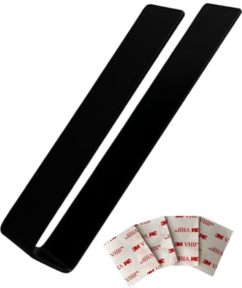 Gedotec Handtuchhalter Schwarz selbstklebend | Badetuchhalter aus Edelstahl | Handtuchhalter ohne Bohren mit 3M-Klebeband | Länge 220 mm | Handtuchstange rostfrei | Handtuchhalter Wand 3 kg Tragkraft