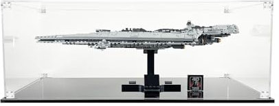 NOVDA Acryl-Vitrine für Lego Star Wars Executor Super Star Destroyer 75356, staubdichte Vitrine für Lego 75356, Größe: 48 x 25 x 28 cm (Modell Nicht im Lieferumfang enthalten)