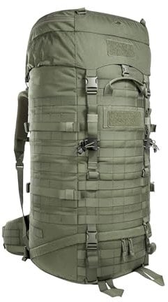 Tasmanian Tiger TT Base Pack 75 Modularer, erweiterbarer Einsatz-Rucksack 75L bis 90L Volumen, Ergonomischer Trekking-Rucksack mit Molle-System; Oliv