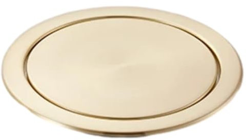 LYXXW Tapa De Cubo De Basura Integrada, Cubo De Basura De Cocina De Acero Inoxidable 430, Solapa Oscilante Integrada, Antiolor para Cocina,Espacio Público, Mesa De Comedor,Oro