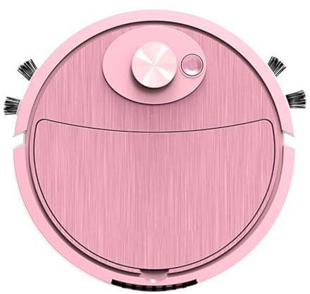 SpirWoRchlan Mini Reiniger Kehrroboter mit Akku Roboter Automatischer Saugroboter Ultra Slim Leise Reinigt Hartböden bis Mittelflor Teppiche Integraler Speicher Mehrere Reinigungsmodi Rosa