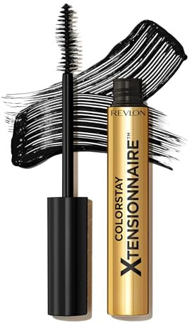 Revlon ColorStay Xtensionnaire Mascara, 2-in-1-Produkt, Serum und Mascara, sehr leichte Fasern für 2 x längere Wimpern, mit Provitamin B5, tropft nicht, 201 Blackest Black