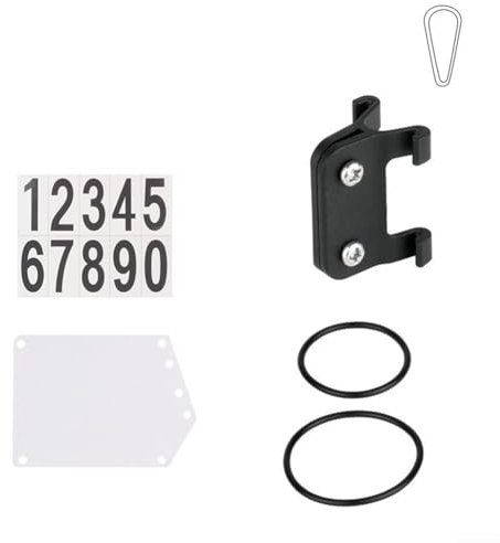 Bike Number Plate Holder Clip with Strap, Easy Installation, Black Color, for DURABLE Material (V clip +number plate)