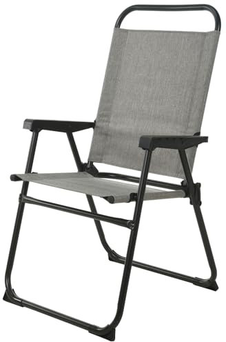 INDA-Exclusiv XL Aluminium Campingstuhl Faltstuhl Grau meliert Klappstuhl Anglerstuhl Regiestuhl Angelstuhl Metall Stoff Oxfort 60X56X91 cm