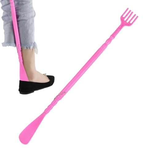 Gratte-dos long pour chausse-chaussure, gratte-dos long, griffe de gratte-dos ergonomique, chausse-pied pour soulager les démangeaisons avec manche long, gratte-dos pour homme et femme