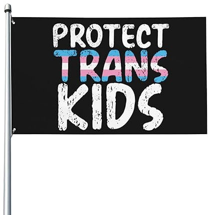 3x5 Fuß Flaggen schützen Transgender-Kinder LGBT-Q-Jugend-Flagge Gartenflagge Hausflagge Banner Tapisserie Outdoor-Hofflagge mit 2 Ösen