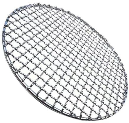 Griglia rotonda in acciaio inox, griglia per barbecue, griglia di raffreddamento a vapore, multiuso, per barbecue, campeggio, picnic, cottura (28 cm)