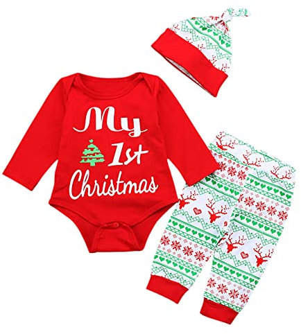 Weihnachtsmann-Kostüm - Kinderkostüm Santa Boy Weihnachts Party Kleidung Set Langarmshirt Sweatshirt + Hose kleinkind weihnachtsmann kostüm set Santa Claus Cosplay Kostüm Weihnachten oder Karneval