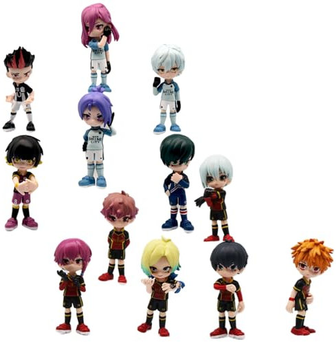 Blue Lock Anime Figur Seishiro Nagi/Reo Mikage/Isagi Yoichi/Bachira Meguru Actionfiguren 6 Stück Q-Version Figur Modell PVC Modell Statue Sammlerstücke Desktop Dekoration Geschenke Fans (Stil 1+2)