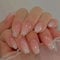 24Pcs Coffin Press on Nails, Medium Length Fake Nails Tips, Glossy Solid False Nails, Full Cover Pink Gradient False Nails Pretty French Stick on Nails for Women Girls