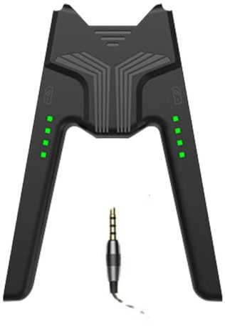 Switch Poignée de Charge en Forme de V pour Manette de Jeu avec indicateur LED de Type C Compatible avec Nintendo Switch (Noir avec Audio)
