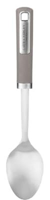 Laura Ashley Cuchara de Servir de Acero Inoxidable de 13 Pulgadas - Resistente al Calor, Apta para Lavavajillas y Multiusos Cuchara Grande con Mango de Tacto Suave, Perfecta para Servir con Estilo