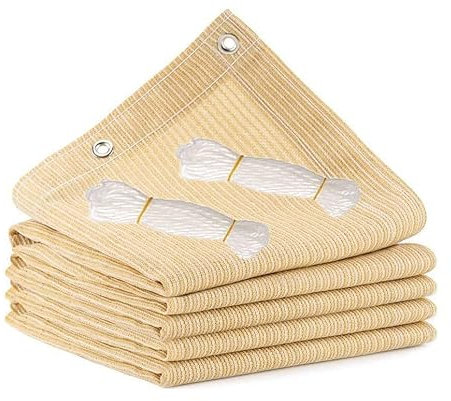 90% Outdoor Sun Shade Canopy Cloth,Fence Privacy Screen HDPE with Grommets Mesh Canopy Cover Sturdy,Durable Sturdy,Durable for Plants Greenhouse Swimming Pool Patio(9' x 18')