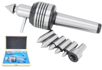 NBCNZCTSAS Mitlaufende Drehbank mit Zentrierspitze MT2 MT3 MT4 Drehzentrum CNC-Maschine for schwere Schneidarbeiten mit Regenschirm-Drehstiften, Multifunktionsgerät(MT2 7PCS)