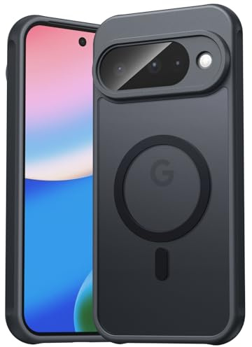 EASDNB für Google Pixel 10 Hülle für Magsafe, Magnetisch Handyhülle für Pixel 10 Case, Kameraschutz Stoßfeste Kratzfeste Durchscheinende Schutzhülle für Google 10, Schwarz