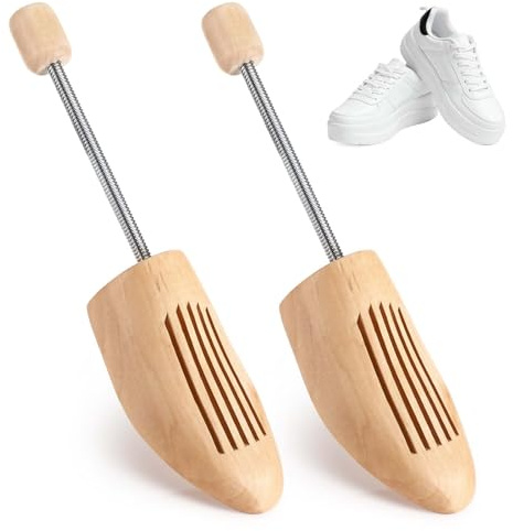 Schuhspanner für Damen/Herren, 2 Stück Stiefelspanner, Schuhspanner Holz | Schuhstrecker,Stiefelspanner aus Echt-Holz mit Metall-Spiralfeder,Auch für Stiefel Oder Sneaker Geeignet