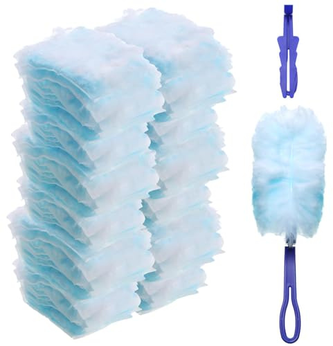 Duster Dust Magnet Starter Kit (2 Handle + 20 Refills), Trap & Lock Away Dirt & Hair In No Time