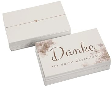 papello Thank You Cards/Dankeskarten – 100 Stück Danke für deine Bestellung Karten, Dankeschön, vielen Dank für deinen Einkauf - Design und Druck in Deutschland