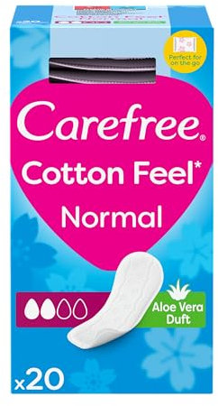 Carefree Panty Liners Breathable Aloe, Packaging May Vary, 20 Count