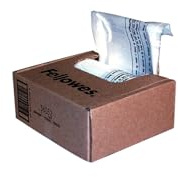 Fellowes Shredder Waste Bags, 6-7 Gal Capacity, 100/carton