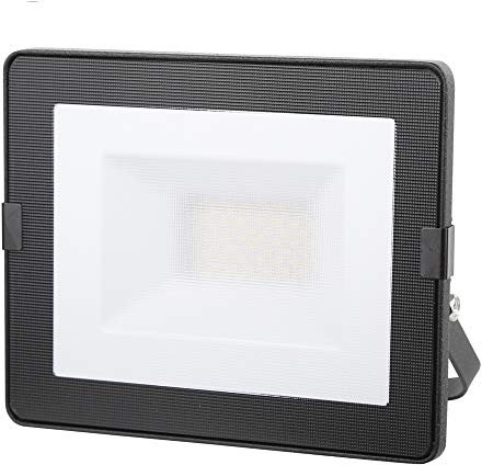 Electraline 63503 Proiettore Faretto Slim da Esterno, IP65 a LED con Staffa, 20W, Nero, proiettore faretto slim da esterno ip65 a led con staffa 20w nero
