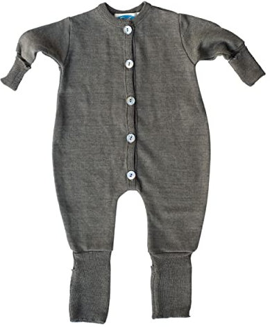 Reiff Baby Overall/Schlafanzug Frottee, 70% Merino-Schurwolle kbT. / 30% Seide (86/92, fels)