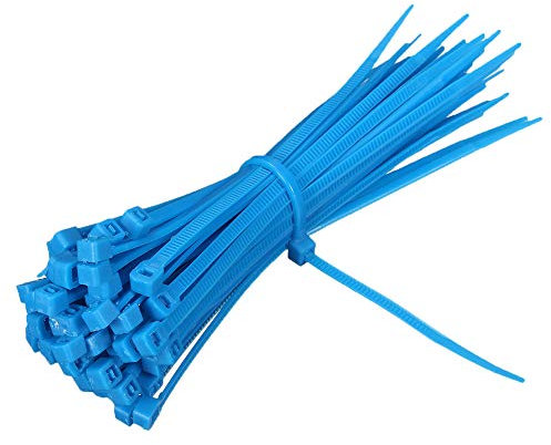 UKCable-Ties Cable Ties 100mm x 2.5mm Blue Nylon Zip Tie Wraps - (Pack of 25)