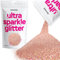 Paillettes à usages multiples ultrafines par Hemway - Couleurs uniques - Poudre de 200 microns 0,2 mm - 100 g de poudre - Pour faire des loisirs créatifs, art, artisanat, décorations, art sur verre, tables de mariage, cadeaux, cartes, fleurs, maquillage, visage, yeux, corps, ongles, peau, cheveux, barbes, Rose Gold Holographic, 1/128 .008 0.2mm 200 microns