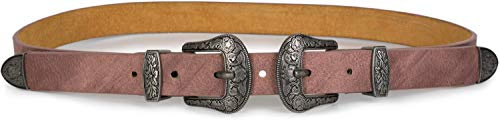 styleBREAKER Damen Gürtel Western Style 2,5 cm, 85cm,Altrose dunkel