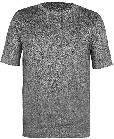 Sonew Schutzkleidung, Stufe 5 Schutz T-Shirt Schnittschutz Anti Slash Stab Kurzarm-Sicherheitsoberteil mit Rundhalsausschnitt(L)