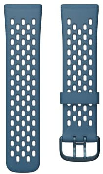 Fitbit Versa 3/Sense Sport Band Accesory, Sapphire/Fog Grey, Small, Saphir/Nebelgrau