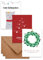Weihnachtskarten mit Umschlag (15er Set) Mix (Kranz, Lama, Baum) – hochwertige moderne Klappkarten & Umschläge (Kraftpapier) – partielle Glanzlack-Veredelung/matte Oberfläche – einzigartiges Design