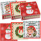 ASTARON 60 Stück Servietten Weihnachten, Weihnachtsservietten 3 Designs, Einweg-Cocktailservietten aus Papier, dekorative Weihnachtsservietten für Urlaub, Abendessen, Weihnachtsfeiern