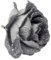 BWG Clip On Graphite Grey Rose Flower Christmas Tree Decorations (Set of 6)