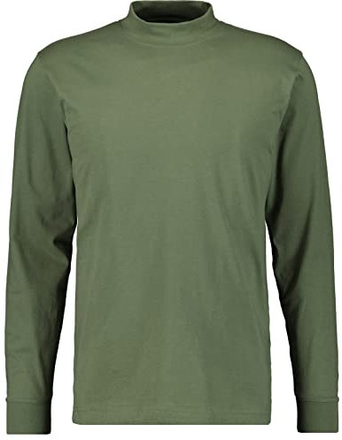 RAGMAN Herren Stehkragenshirt Langarm Oliv-339, 4XL
