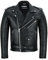 Bohmberg Giacca da uomo in pelle di alta qualità realizzata in pelle di vacchetta - Classico reinterpretato con un accattivante look coccodrillo - Nero, XXL